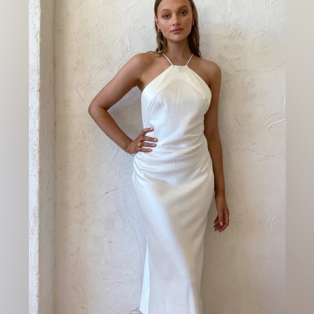 Significant Other Australia white silk dress US 4